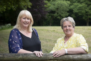 Cadwyn Clwyd; Pictured are Lowri Owain and Sue Haygarth.