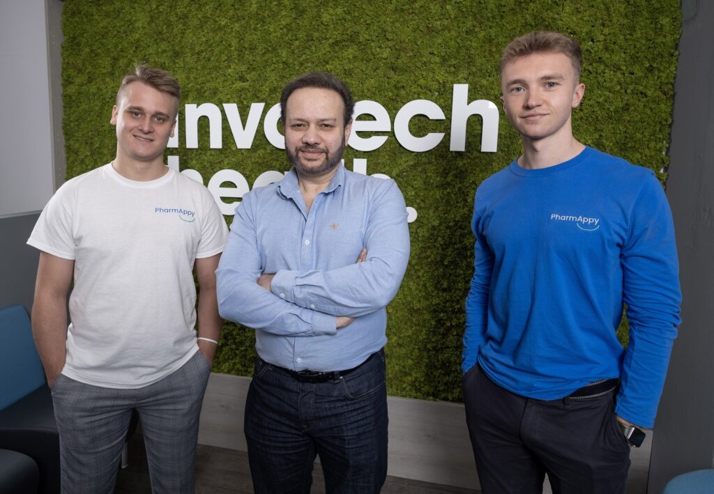 Josh-Ablett-left-and-Rhys-Lloyd-right-of-PharmAppy-with-Tariq-Muhammad-of-Titan-PMR-1