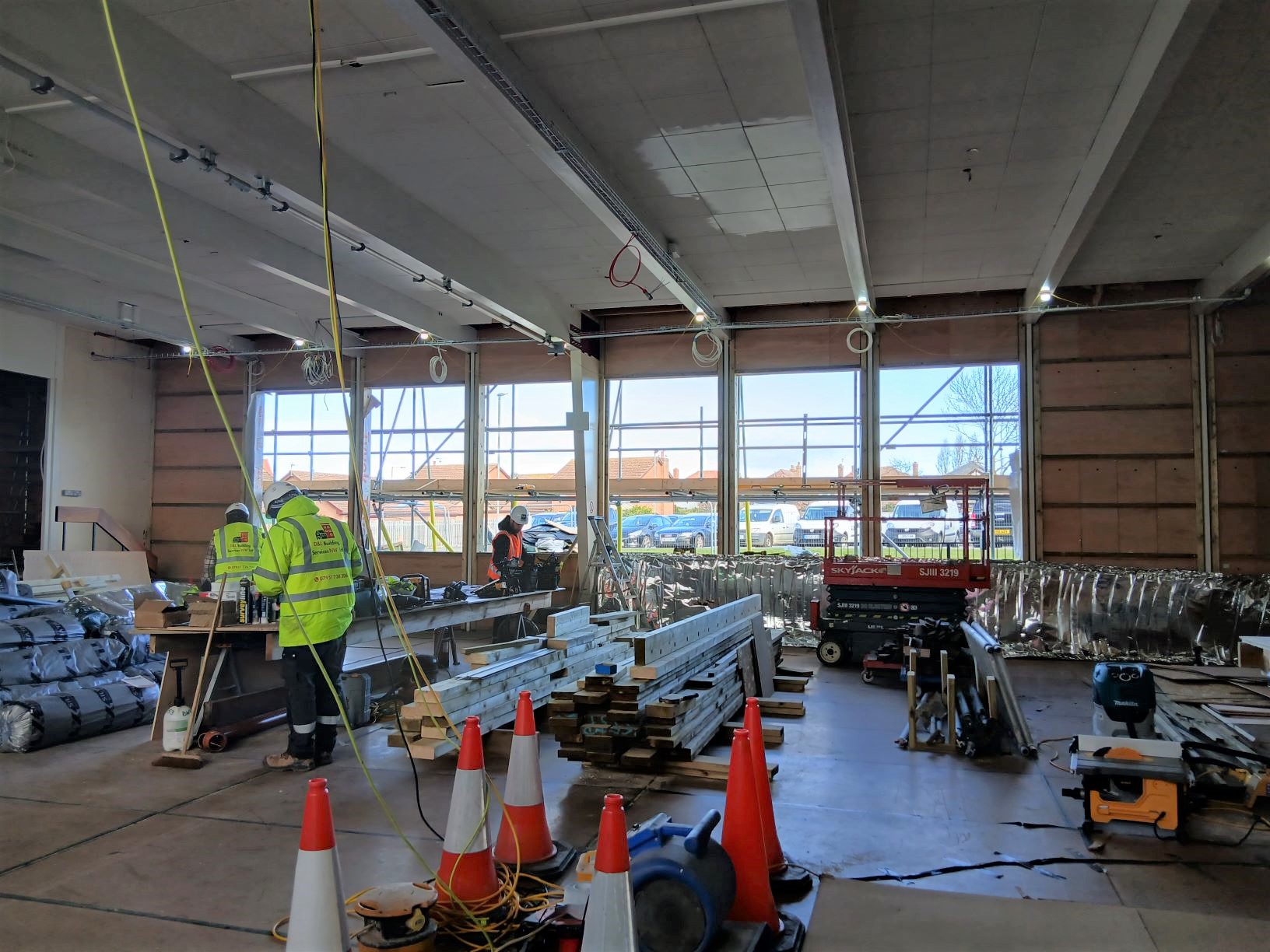 Work on the modernisation of Rhyl school’s assembly hall wing ...