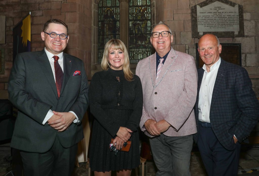 Paul Mealor, Heather Powell, cllr Mark Young, Mario Kreft MBE-1