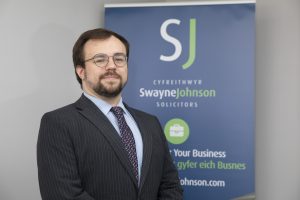Swayne Johnson Solicitors , Mold. Pictured is Elliot Lacy .