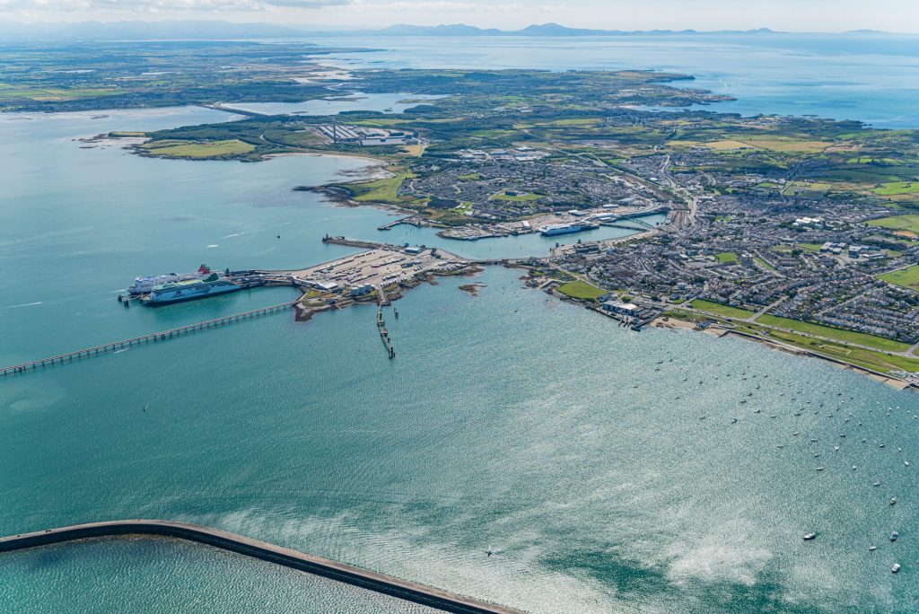 Aerial,Views,Of,The,Port,Of,Holyhead,,Anglesey,,North,Wales