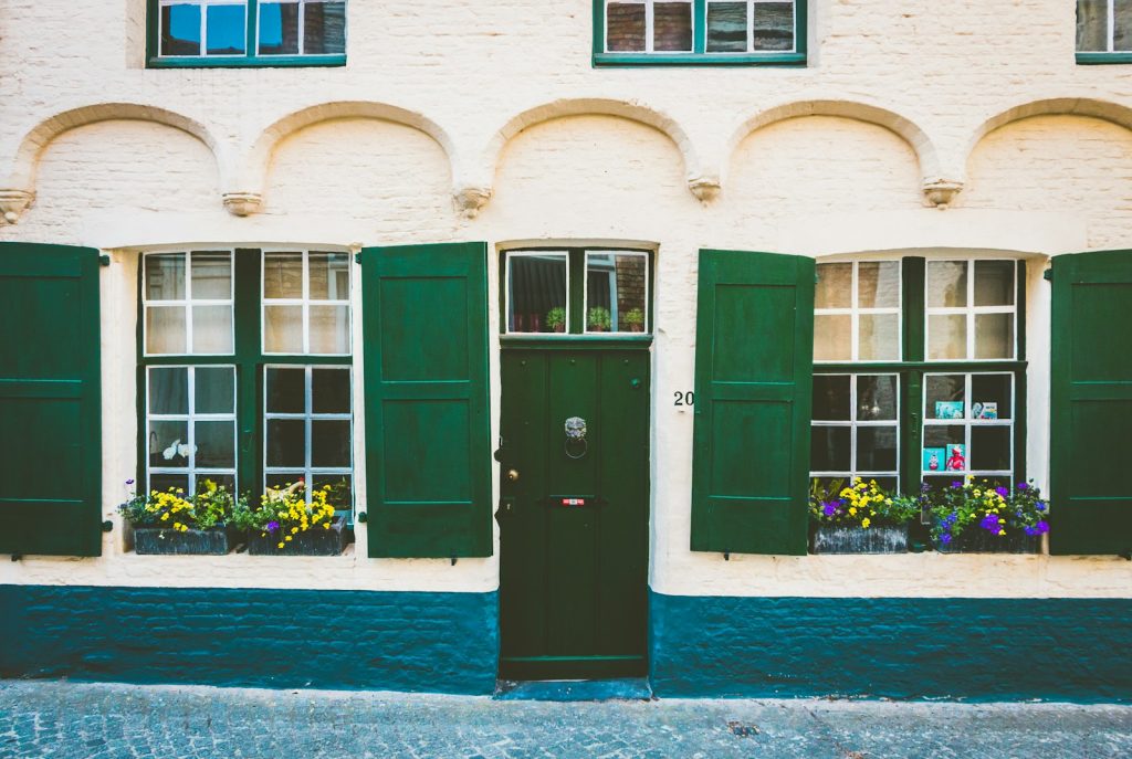 beige painted building