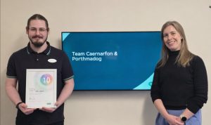 l-r-Llion-Jones-and-Tanya-Doda-audiologists-at-Specsavers-Caernarfon-are-celebrating-milestone-anniversaries-this-year
