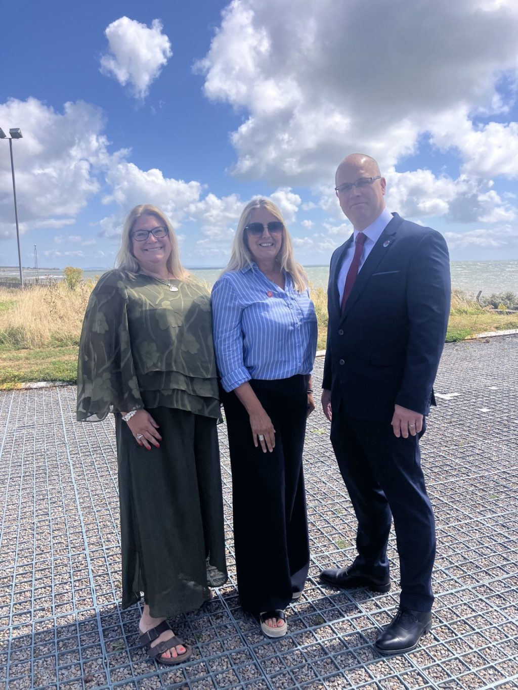 L-R Heather Anstey-Myers, Jo Price, Richard Selby MBE DL